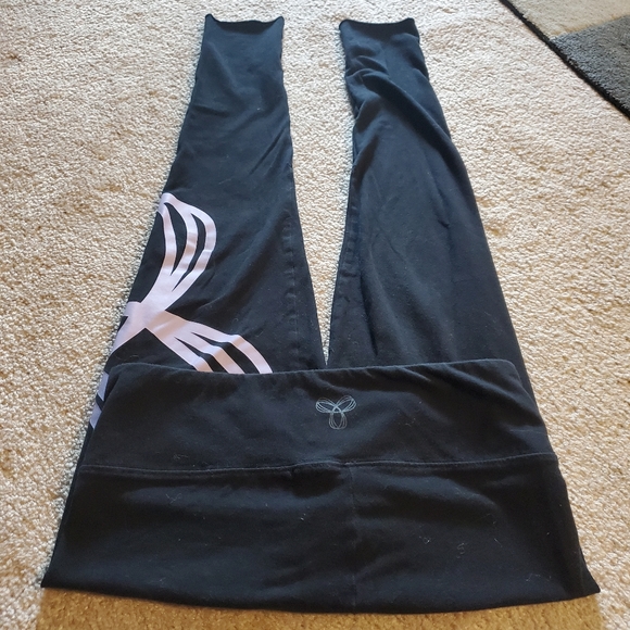 TNA leggings, S, black and light purple. - Picture 3 of 3